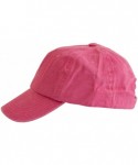 Baseball Caps Unisex Stone Washed Cotton Baseball Cap Adjustable Size - Hot Pink - CU18E9DKCUW $14.41