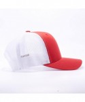 Baseball Caps Yupoong Classic 6606- 6606T- 6606W- Retro Trucker Hats- Mesh Back Baseball Caps - Red/White - CU182T27ZUO $13.98