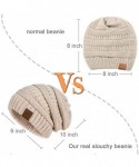 Skullies & Beanies Slouchy Beanie Hat for Women- Winter Warm Knit Oversized Chunky Thick Soft Ski Cap - Candy Pink+dark Purpl...