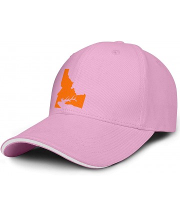 Baseball Caps Baseball Cap Idaho State Elk Hunting Snapbacks Truker Hats Unisex Adjustable Fashion Cap - Pink - CC194EQDQ3G $...