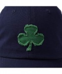 Baseball Caps Unisex Tattered Chill Applique Shamrock Dstblu- Darkest Blue- One Size - CH18GELONKS $29.58