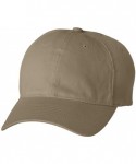 Baseball Caps Low-Profile Soft-Structured Garment Washed Cap (Assorted Colors) - Khaki - CN192Q34HZY $22.98