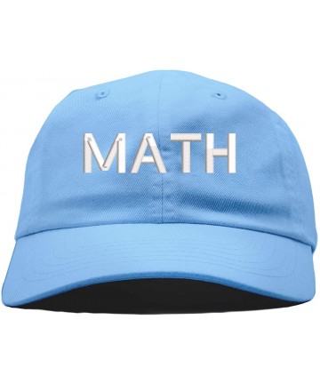 Baseball Caps Math Make America Think Harder Embroidered Low Profile Soft Crown Unisex Baseball Dad Hat - Baby Blue - CC19343...