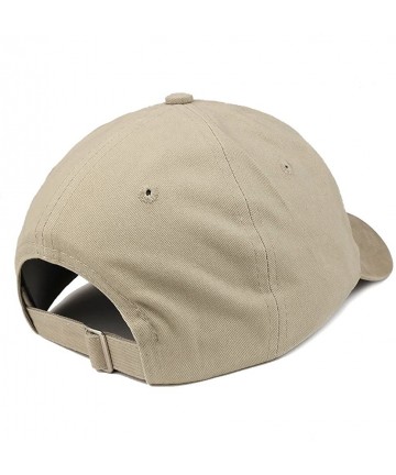 Baseball Caps Pie Math Symbol Small Embroidered Cotton Dad Hat - Khaki - CF18GC665XY $22.02