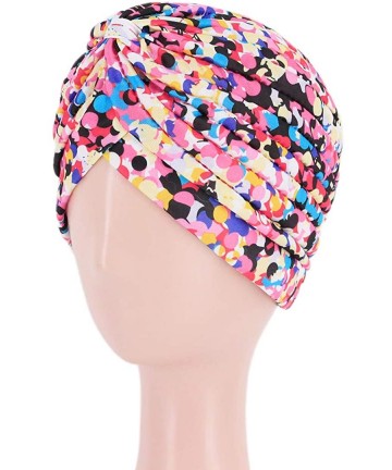 Skullies & Beanies Women Pleated Twist Turban African Printing India Chemo Cap Hairwrap Headwear - Multicolored - CD18WXQSX98...