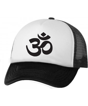 Baseball Caps Om Symbol Truckers Mesh snapback hat - White/Black - CO12F1G676F $27.04