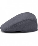 Newsboy Caps Men's Vintage Herringbone Cotton Blend Flat Ivy Gatsby Newsboy Golf Driving Hat Cap - Dark Gray - CW194ERLSQW $1...