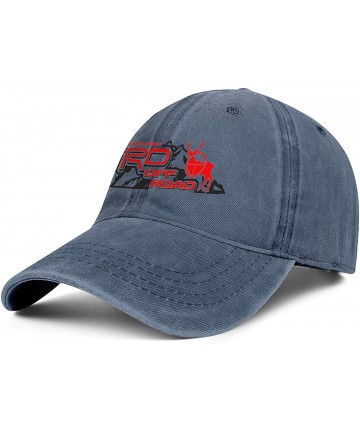 Baseball Caps Off-Road-Mountain-Deer Men Women Funny Denim Hat Adjustable Snapback Baseball Cap - Blue-76 - CP18WZ5YTKG $23.10