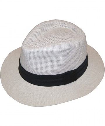 Sun Hats Lady's Fashion Summer Golf Sun Hat Panama Cap - New - White - CA11NLL52QJ $17.20