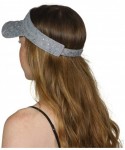 Skullies & Beanies Glitter Sequin Visor Hat - Light Grey - CZ11V7TIDZT $15.14