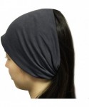 Headbands Women Solid Wide Elastic headband - Gray - CQ187IEWH6A $15.11