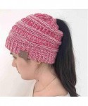 Skullies & Beanies Women Fashion Casual Crochet Knit Hats Skullies Beanie Hat Winter Warm Cap Skullies & Beanies - Rose Red -...
