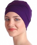 Baseball Caps Unisex Bamboo Sleep Caps for Cancer- Hair Loss - Chemo Caps - Purple - CG11K2L2DFT $12.99