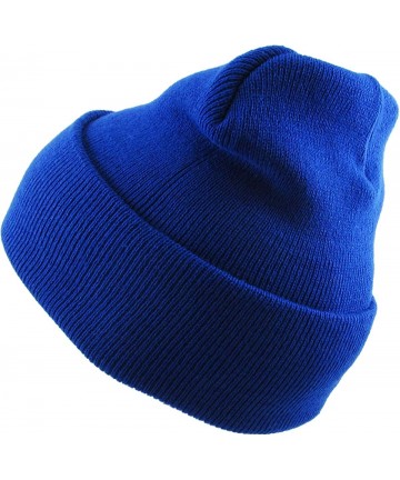 Skullies & Beanies Thick and Warm Mens Daily Cuffed Beanie OR Slouchy Made in USA for USA Knit HAT Cap Womens Kids - C712717W...