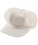 Newsboy Caps Women's Vintage Cotton Newsboy Cabbie Hat Cap - Beige - C218RLASXL7 $22.50