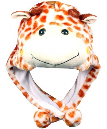 Skullies & Beanies Plush Soft Animal Beanie Hat Halloween Cute Soft Warm Toddler to Teen - Giraffe - CM12M5NBL3V $16.78
