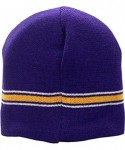 Skullies & Beanies Minnesota Vikings Skull Knit Hat Team Script Purple - C118ZG2SKZE $26.08
