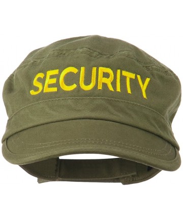 Baseball Caps Security Embroidered Enzyme Army Cap - Olive - CA11V0OF1NX $31.40