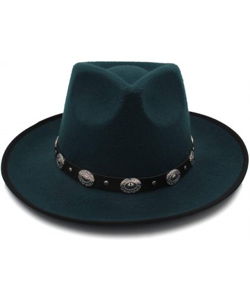 Fedoras Wide Brim Autumn Hat Female Fashion Top Hat Jazz Cap Winter Fedora Hat for Women Wool Hat Fashion Chapeau Femme - C71...