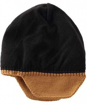 Skullies & Beanies Mens Winter Hat Knit Earflap Hat Stocking Caps with Ears Warm Hat - Camel - CM18YN9WRKM $16.29