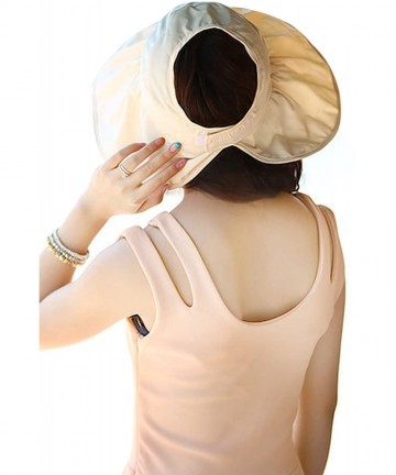 Sun Hats Summer Floppy Big Brim Lace Beach Cap UPF 50+ Waterproof Fishing Sun Hat for Women Packable - Beige - C511ZHPMIN7 $1...