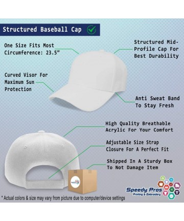 Baseball Caps Custom Baseball Cap Sport Scuba Diving Flag Embroidery Dad Hats for Men & Women - White - CF18SDKUARS $15.22