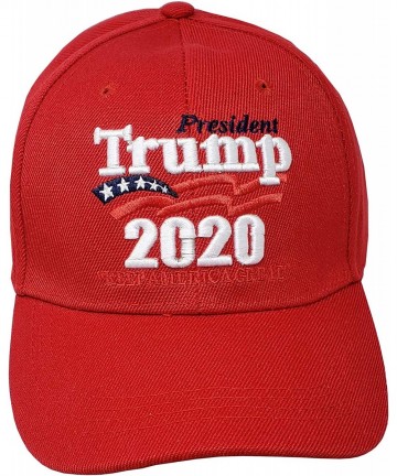 Baseball Caps Donald Trump 2020 Keep America Great Baseball Hat 3D Signature Cap - Red 801r - C318ZO4UCGN $12.89