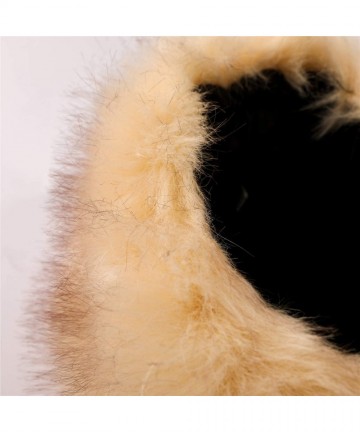 Skullies & Beanies Faux Fur Cossack Russian Style Hat for Ladies Winter Hats for Women - Beige - CM12NTL0PMJ $19.15
