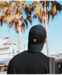 Baseball Caps Mens Embroidered Adjustable Dad Hat - Yellow Broken Heart Embroidered (Black ) - C818XNQQCHD $34.33