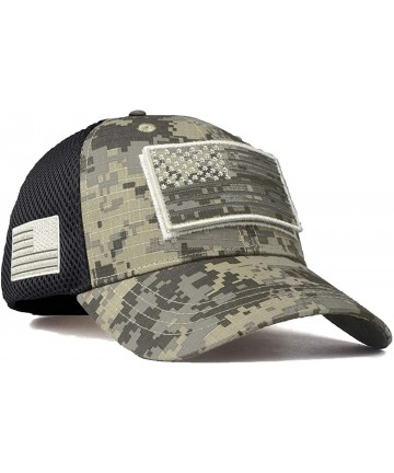 Baseball Caps Men's Tactical Operator Mesh Baseball Cap Outdoor USA Flag Patch Camouflage Hat - Desert - CV18SKO4AQM $20.69