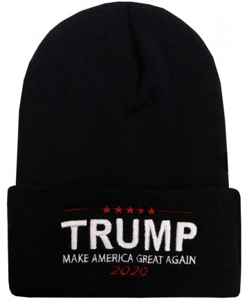 Skullies & Beanies Sk901 Trump Collection Ski Winter Beanie Hat - Multi Colors - Bold Trump 2020 Black - C818KKQ9ZQM $20.86