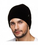 Skullies & Beanies Men's Winter Classic Soft Knit Stretchy Warm Beanie Skully Ski Hat Cap - Ribbed Black - C718I8OWA3X $13.43
