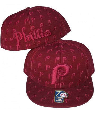Baseball Caps Philadelphia Phillies DICE Fitted Size 7 3/4 Cooperstown Collection Hat Cap Burgandy - CV182GW7GUD $34.50
