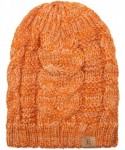 Skullies & Beanies Unisex Warm Chunky Soft Stretch Cable Knit Beanie Cap Hat - 102 Bb Mustard Yellow - CK18IR3LORA $12.64