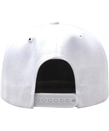 Baseball Caps Flat Visor Snapback Hat Blank Cap Baseball Cap - White - CM18638YU0L $15.12