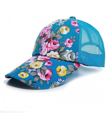Baseball Caps Unisex Casual Floral Headwear Stretchy Soft Hats Comfort Baseball Cap Baseball Caps - Blue - CD18Y693EHW $39.90