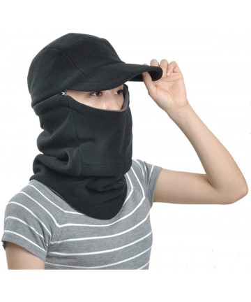 Balaclavas Masked Scarf Fleece Cap Hat Warm Windproof Balaclava for Women Men Winter - A04-black - CE120SO62CT $60.69