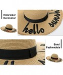 Sun Hats Floppy Straw Sun Hat UPF 50 Wide Brim Beach Summer Hats Packable - Begining Khaki00755 - CN18T337O6S $24.85
