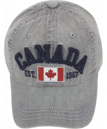 Baseball Caps Canada Vintage Denim Jeans Dark Washing Club Ball Cap Baseball Hat Truckers - Gray - CP187OW7UK7 $23.04