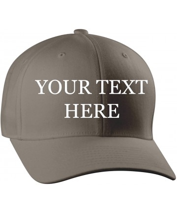 Baseball Caps Custom Embroidered Flexfit 6277 Baseball Hat - Personalized - Your Text Here - Dark Grey - CR18C80CW36 $34.59