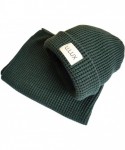 Skullies & Beanies Winter Beanie Hats Scarf Set Warm Knit Hats Skull Cap Neck Warmer Winter Hat Scarf for Men Women - Dark Gr...