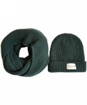 Skullies & Beanies Winter Beanie Hats Scarf Set Warm Knit Hats Skull Cap Neck Warmer Winter Hat Scarf for Men Women - Dark Gr...