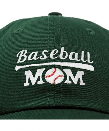 Baseball Caps Baseball Mom Women's Ball Cap Dad Hat for Women - Dark Green - CH18K35SA2W $23.16