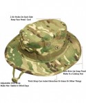 Sun Hats Men's Camo Boonie Hat Fishing Sun Hat Wide Brim Bucket Hat with Adjustable Strap - Mulicam - CM18EGYQC3K $16.44