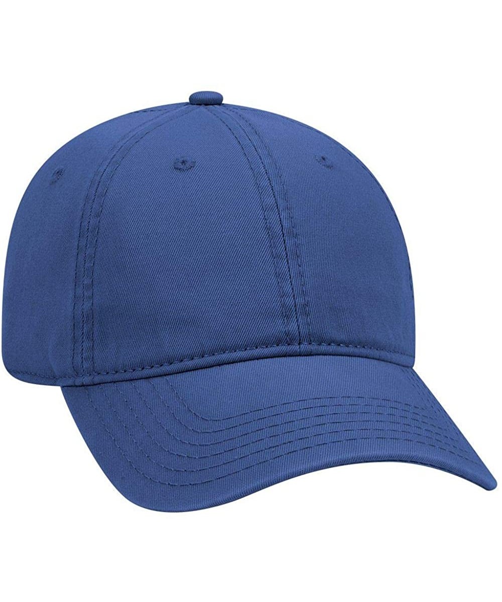 Sun Hats 6 Panel Low Profile Garment Washed Superior Cotton Twill - Royal - CP12IVBEMJB $13.16