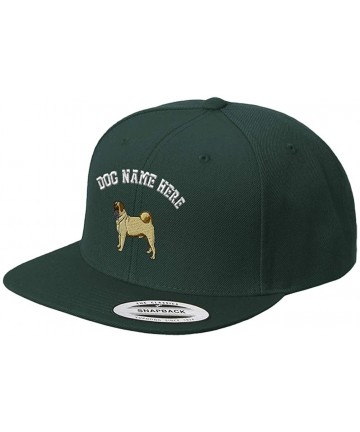 Baseball Caps Custom Snapback Baseball Hat Pug A Embroidery Dog Name Acrylic Cap Snaps - Spruce Green - CV18QUQDUSQ $33.58