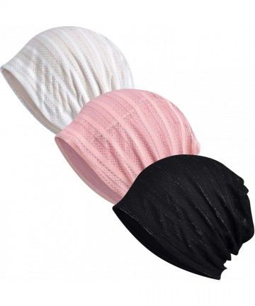 Skullies & Beanies Cotton Face Bandanas for Sports Headwear Headband Neck Gaiter Chemo Cap Hair Loss Beanie Nightcap - C-1409...
