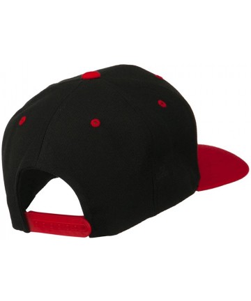 Baseball Caps LA Embroidered Snapback Cap - Black Red - CN11ONYXQF7 $31.47