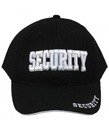 Baseball Caps Men's Security Guard Officer Adjustable Hat Cap 3D Embroidered Black - CS18M8S4KKL $16.64