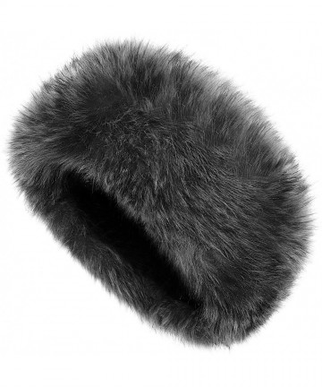 Bomber Hats Men Faux Fur Trapper Hat Winter Warm Ushanka Russian Trooper Hat Hunting Hat - Faux Fur Grey - CC18YMH58X6 $23.52